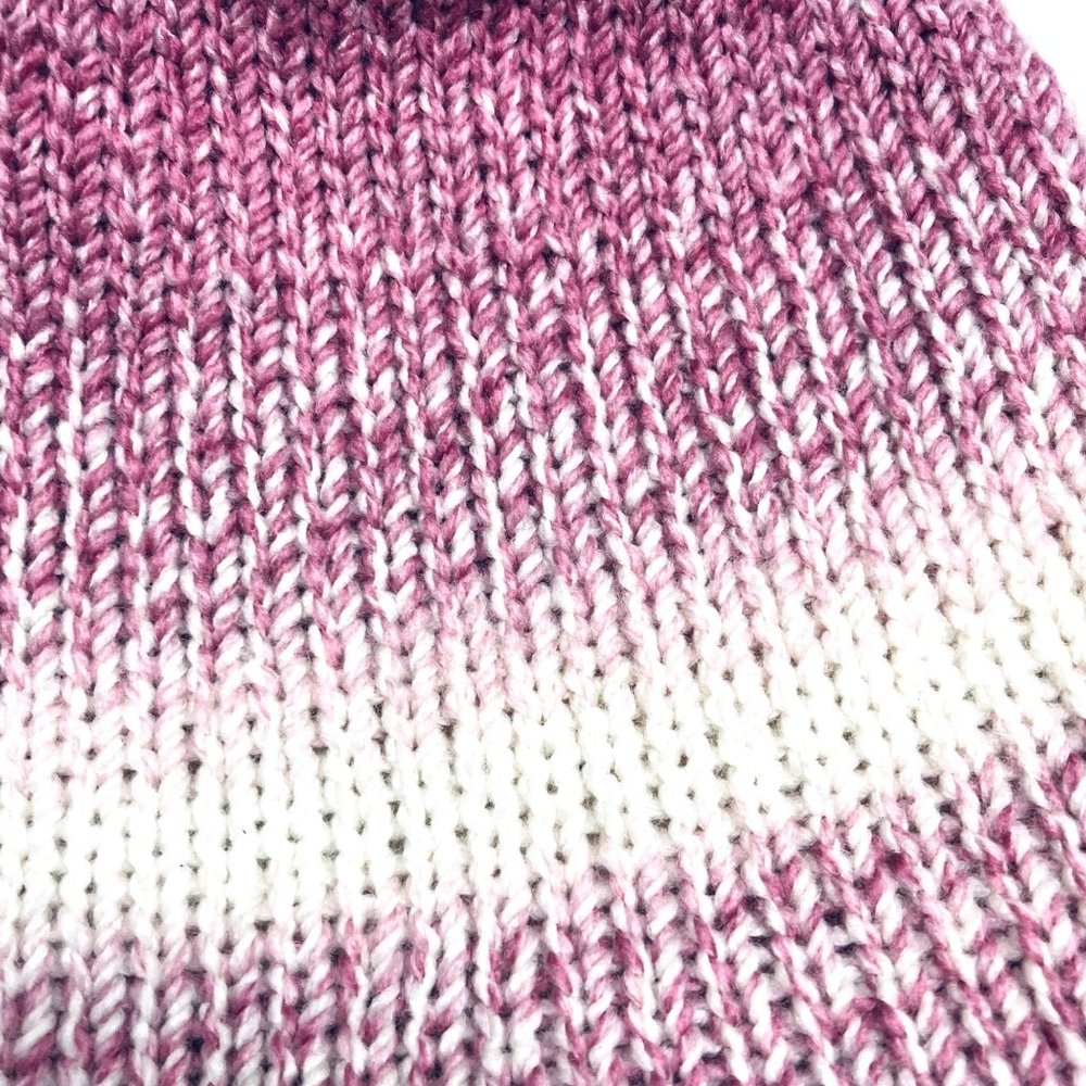 Handmade pom hat rose pink knit slouchy removable faux fur pompom adult winter - Picture 4 of 12